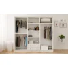 Vaatekaappi Linento Furniture Rb-064, 210x184cm, mattavalkoinen