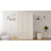 Vaatekaappi Linento Furniture Rb-076, 105x182cm, mattavalkoinen