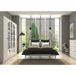 Vaatekaappi Linento Furniture Rb-016, 175x184cm, mattavalkoinen