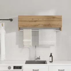 Vaatekaappi, tekninen puu ja lastulevy, eri värejä ja kokoja (08156)