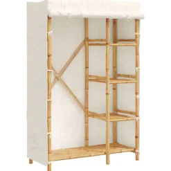 Vaatekaappi 110x45x170 cm bambu (68043)