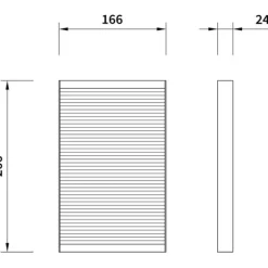 Vaihtosuodatin Mobair 2080, 166x266x24mm