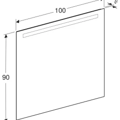 Valopeili Geberit Option Basic Square, eri kokoja