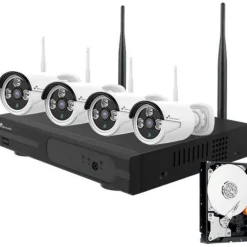 Valvontakamerapaketti Celotron Nivian, 3MP, 4 kameraa, 4 kanavaa, Verkkokaupan poistotuote