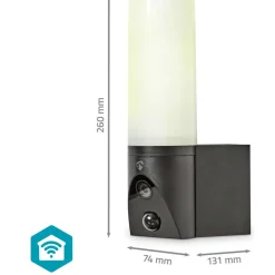 Valvontakamera ulos Nedis SmartLife Wi-Fi WIFICOL20BK