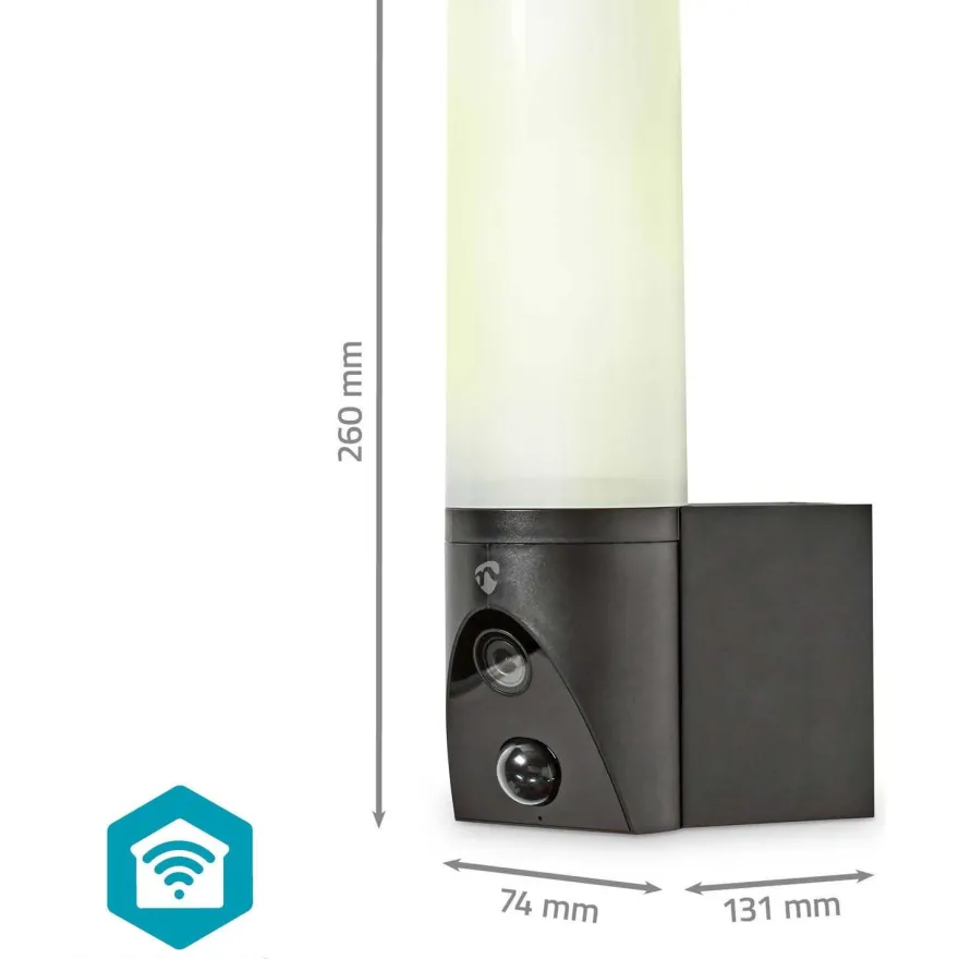 Valvontakamera ulos Nedis SmartLife Wi-Fi WIFICOL20BK
