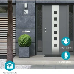 Valvontakamera ulos Nedis SmartLife Wi-Fi WIFICOL20BK