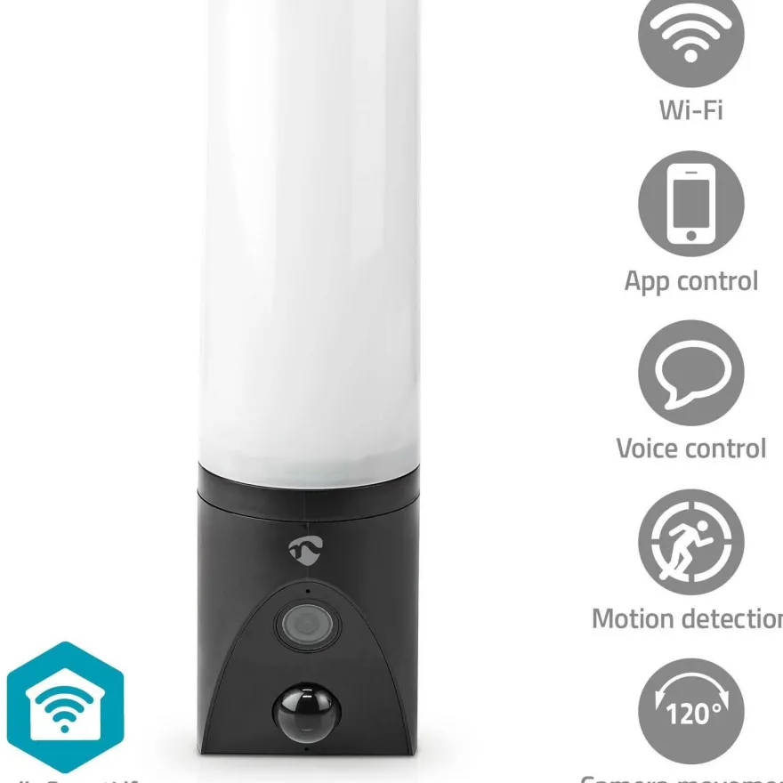 Valvontakamera ulos Nedis SmartLife Wi-Fi WIFICOL20BK
