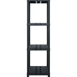 Varastohylly 220 kg 90x40x138 cm musta muovi