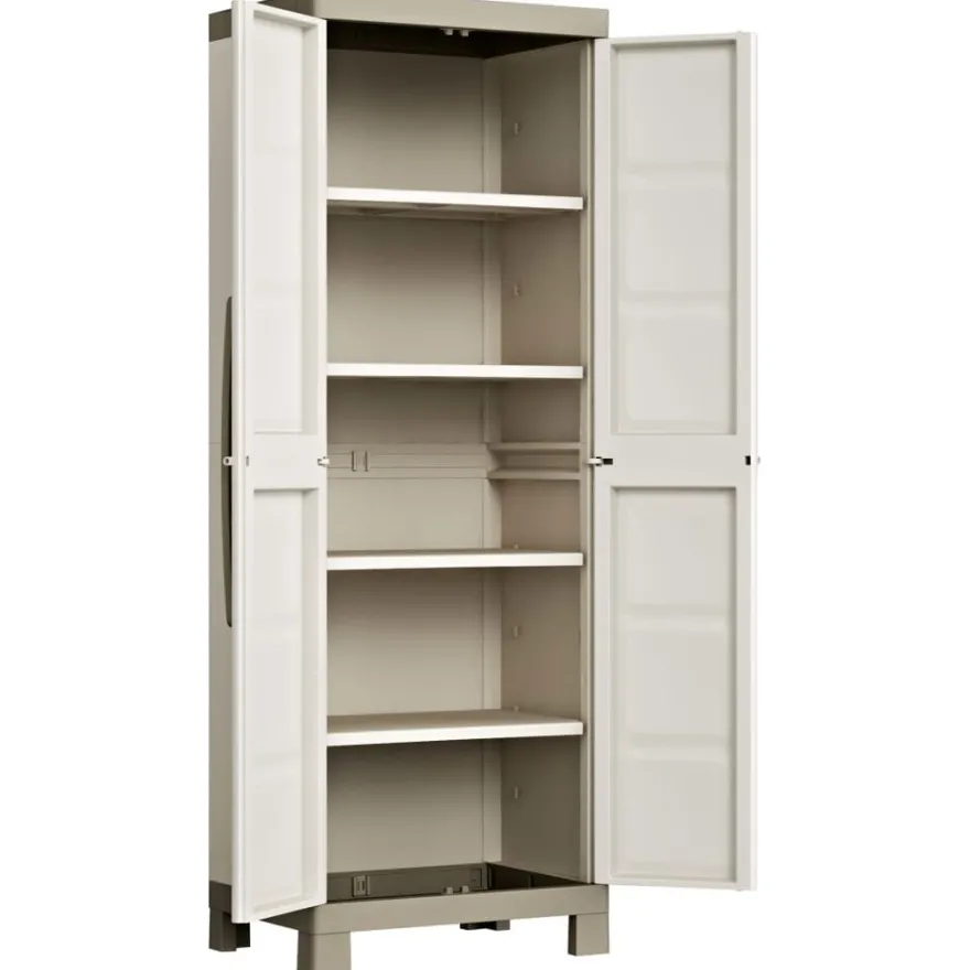 Varastokaappi hyllyillä Excellence beige ja taupe, eri kokoja (00843)