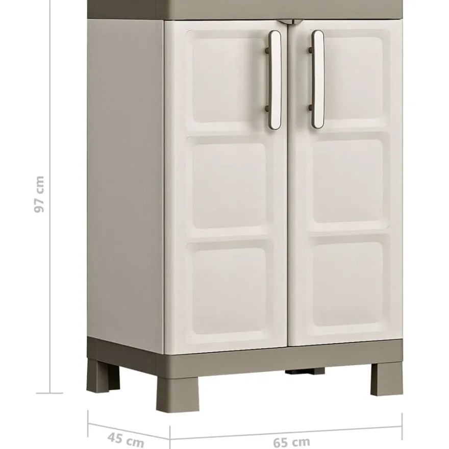 Varastokaappi hyllyillä Excellence beige ja taupe, eri kokoja (00843)