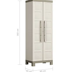 Varastokaappi hyllyillä Excellence beige ja taupe, eri kokoja (00843)