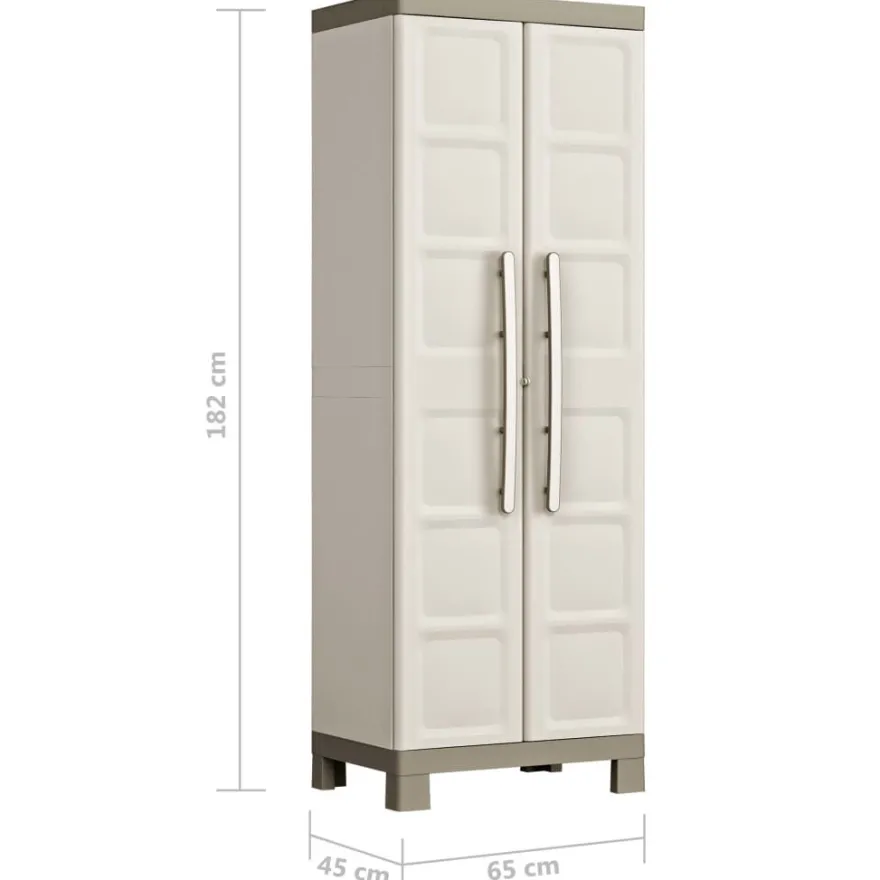 Varastokaappi hyllyillä Excellence beige ja taupe, eri kokoja (00843)