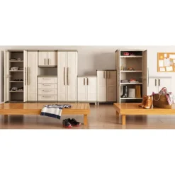 Varastokaappi hyllyillä Excellence beige ja taupe, eri kokoja (00843)