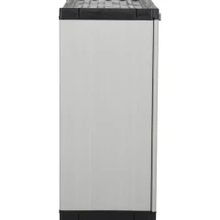 Varastokaappi puutarhaan 1 hyllyllä harmaa ja musta 68x40x85 cm (40981)