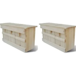Varpusen pesälaatikko 2 kpl puu 44x15,5x21,5 cm