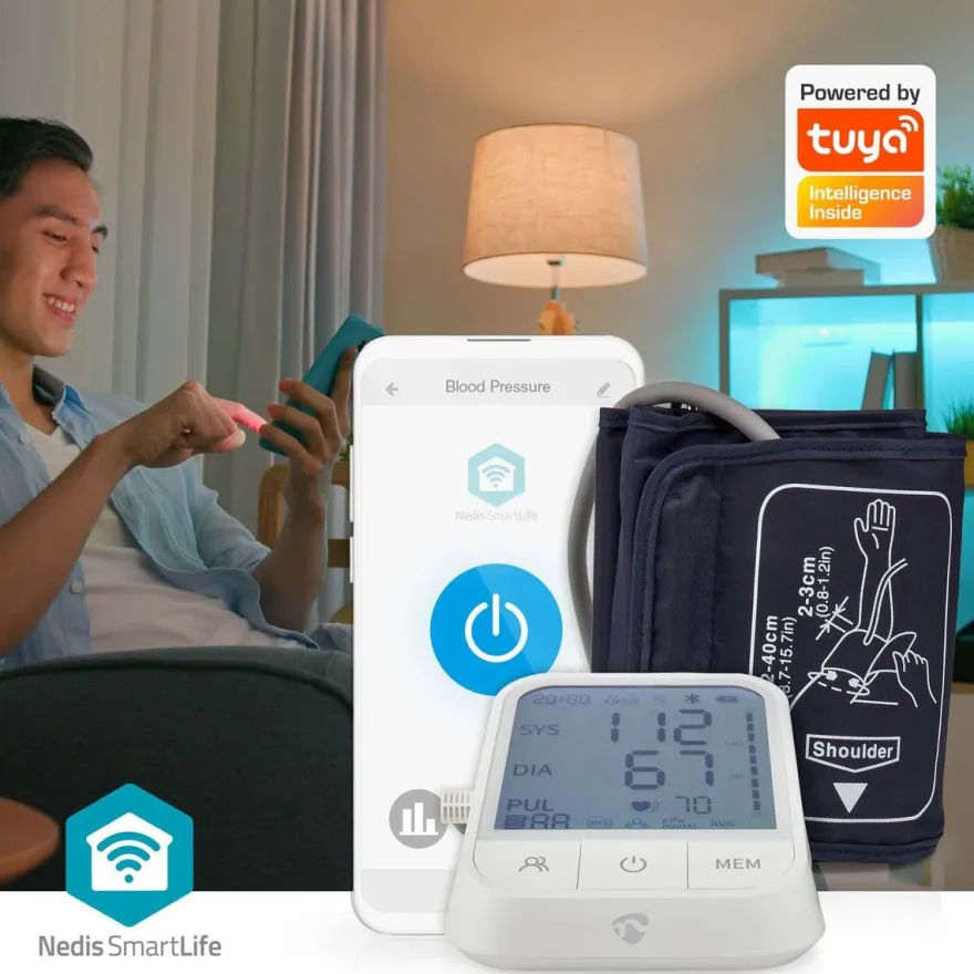 Verenpainemittari Nedis BTHBP10WT SmartLife Bluetooth