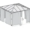 Verhosetti Palram-Canopia Palermo paviljonkiin, harmaa