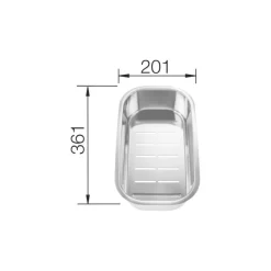 Vihanneskulho Blanco AXLs, 201x361mm, rst