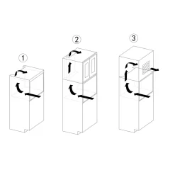 Viinikaappi Cavin Scandinavian Collection 90, 59.2cm, 2 lämpötila-aluetta, integroitava, musta