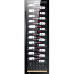 Viinikaappi mQuvée WineExpert 192 Fullglass label-View SW-192BL, 59.5cm, 1 lämpötila-alue, vapaasti seisova, musta