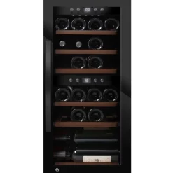 Viinikaappi mQuvée WineExpert 24 Fullglass SW-24B, 39.5cm, 2 lämpötila-aluetta, vapaasti seisova, musta