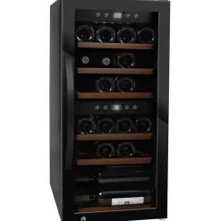 Viinikaappi mQuvée WineExpert 24 Fullglass SW-24B, 39.5cm, 2 lämpötila-aluetta, vapaasti seisova, musta