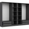 Walk-in closet Linento Furniture Kale 4940 190x270cm antrasiitti
