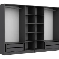Walk-in closet Linento Furniture Kale 4940 190x270cm antrasiitti