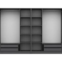Walk-in closet Linento Furniture Kale 4940 190x270cm antrasiitti