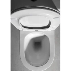 WC-istuin Interia Pako Rimless, soft-close -kannella, kaksoishuuhtelu, valkoinen