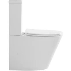 WC-istuin Interia Pako Rimless, soft-close -kannella, kaksoishuuhtelu, valkoinen