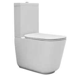 WC-istuin Kerasan Tribeca Tech, 3/6l kaksoishuuhtelu, S/P-lukko, valkoinen