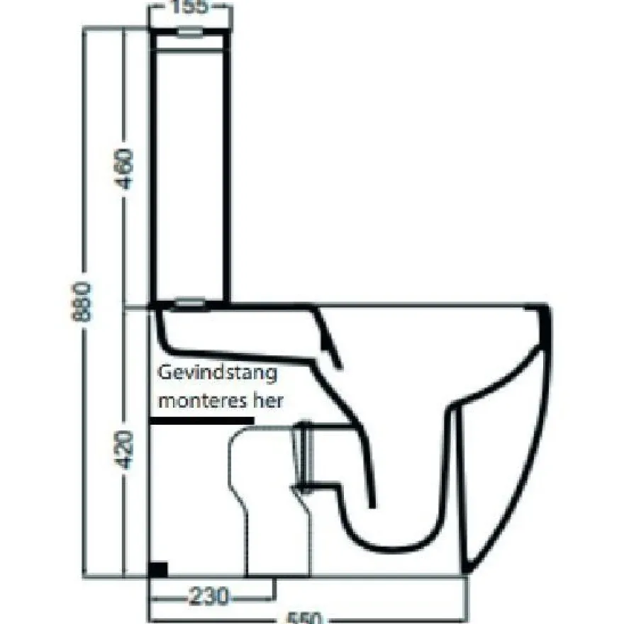 WC-istuin Lavabo Glomp pehmeästi sulkeutuvalla istuinkannella, huuhtelukaulukseton, matta, eri värejä