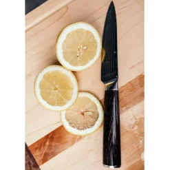 Yleisveitsi Pepper Damascus, 13cm, VG10-teräs, puukahvalla