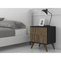 Yöpöytä Linento Furniture FRN-9011, musta/atlassetri