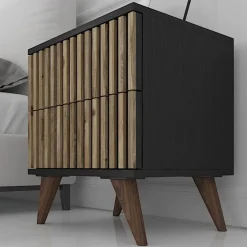 Yöpöytä Linento Furniture FRN-9011, musta/atlassetri