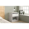 Yöpöytä Linento Furniture LV26, hopeanharmaa