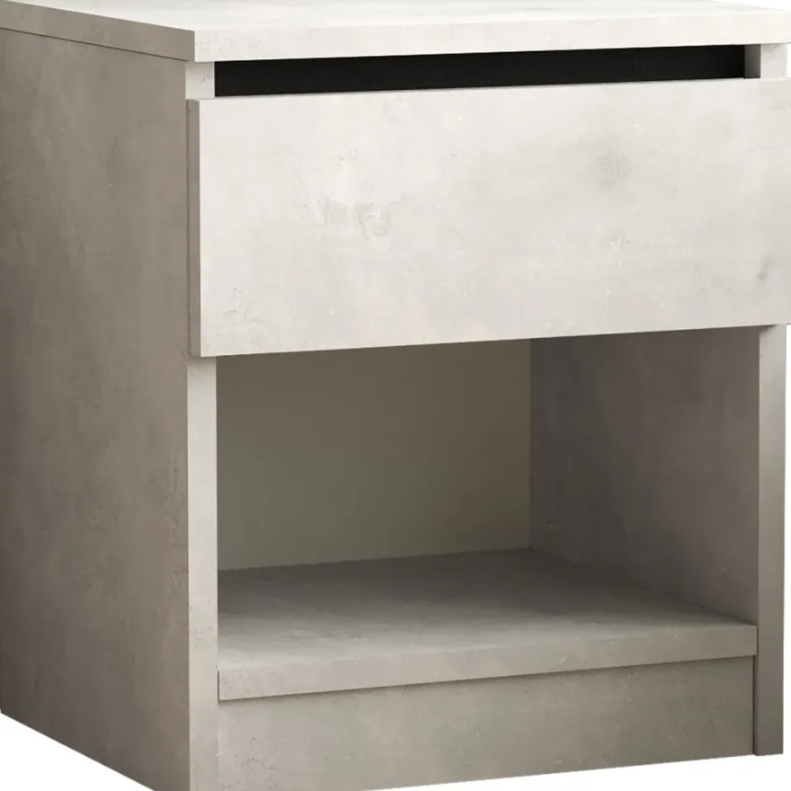 Yöpöytä Linento Furniture LV26, hopeanharmaa