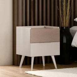 Yöpöytä Linento Furniture MKM-1820-VZ-1, 50x44cm, ruskea