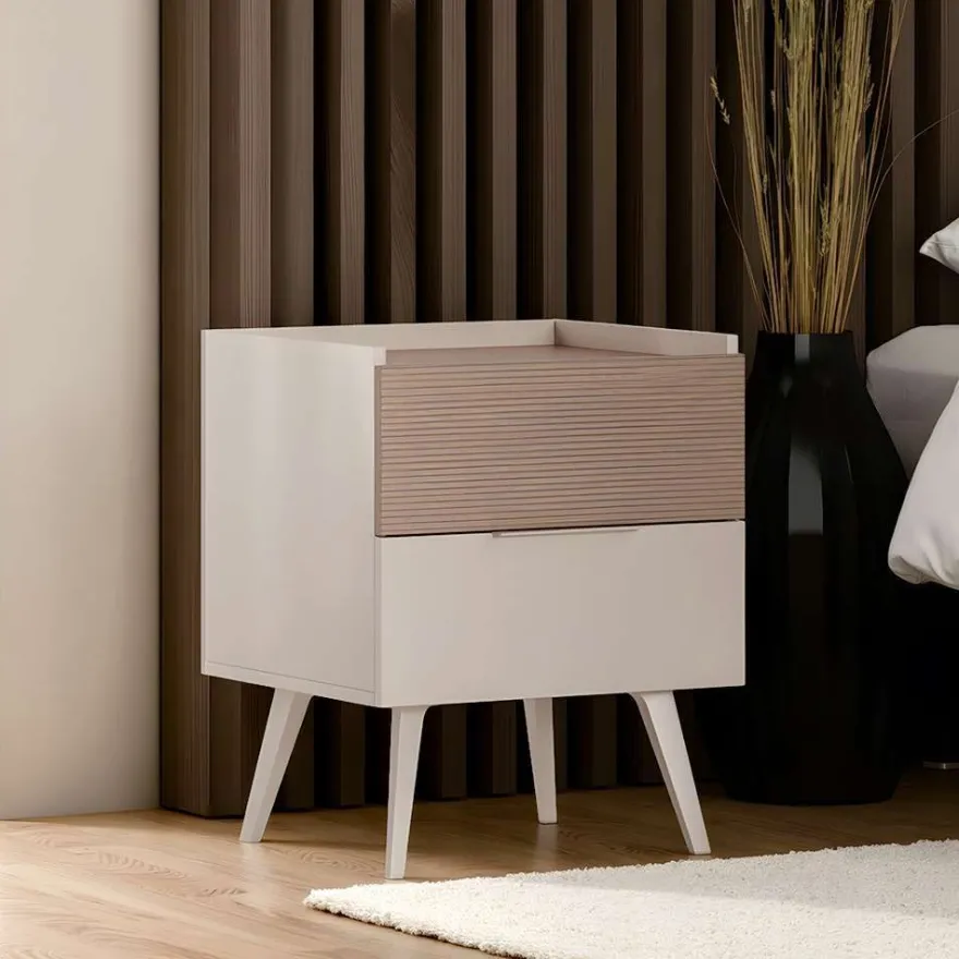 Yöpöytä Linento Furniture MKM-1820-VZ-1, 50x44cm, ruskea