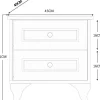 Yöpöytä Linento Furniture Rb-090, 40x45cm, mattavalkoinen